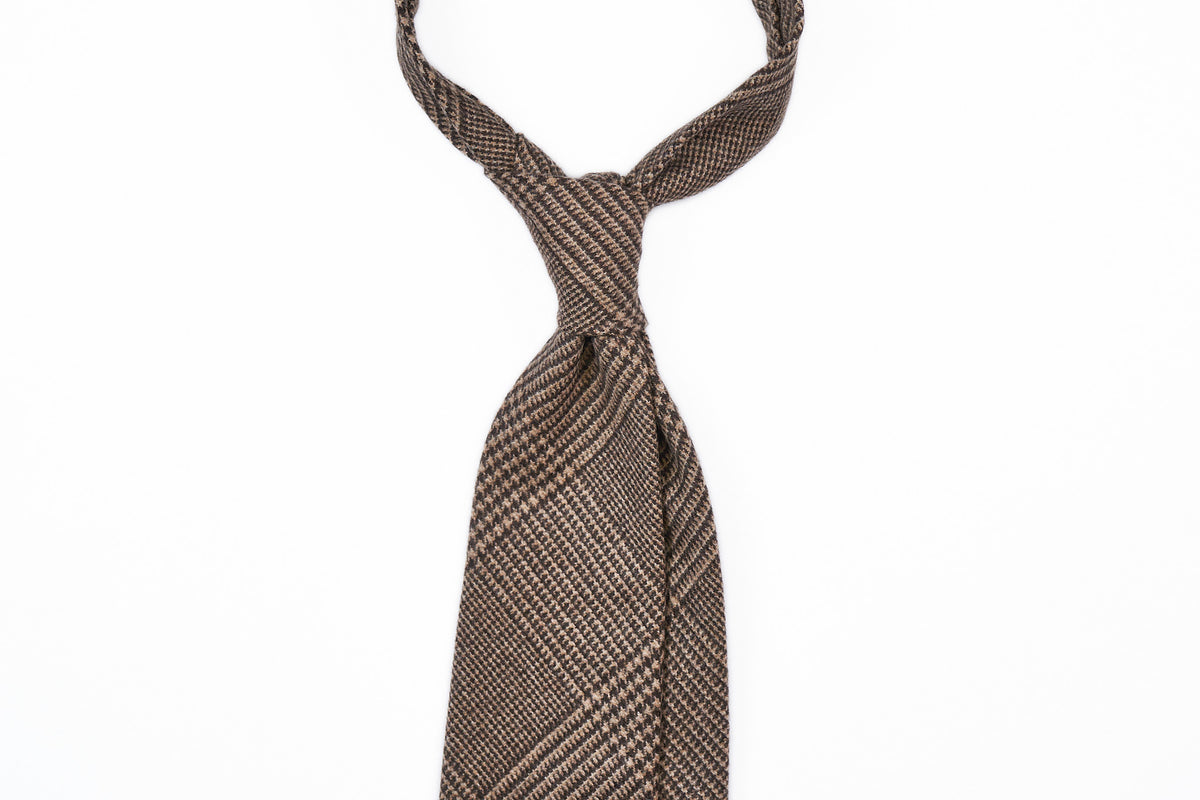 Loro Piana Brown Large Glencheck
