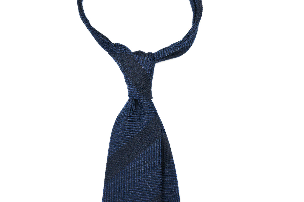 Blue Fancy Large Herringbone