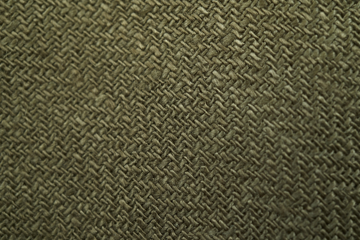 Pistachio Herringbone Silk Linen
