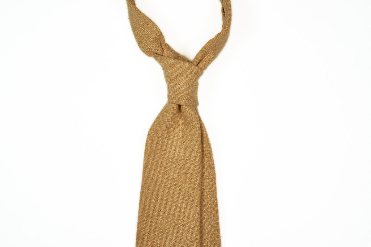 Pale Mustard Wool Silk