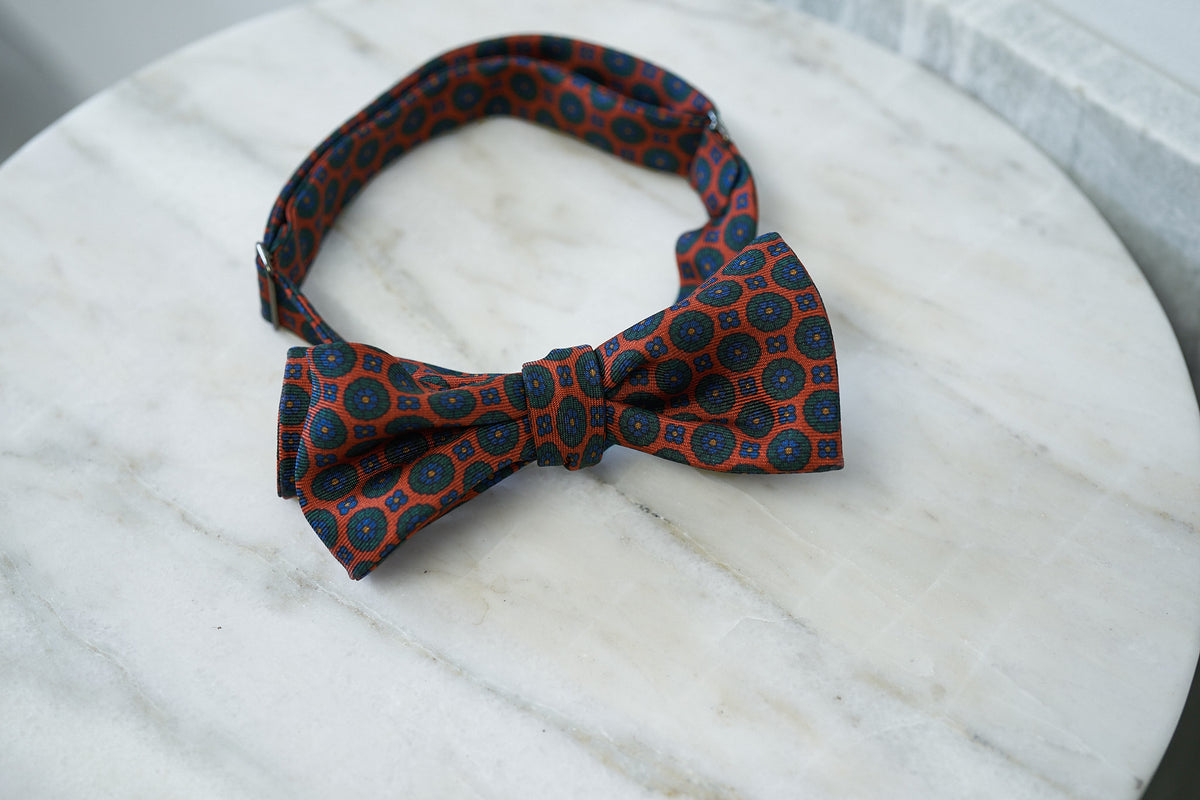 Orange-Green Flowers Bow Tie (last piece)