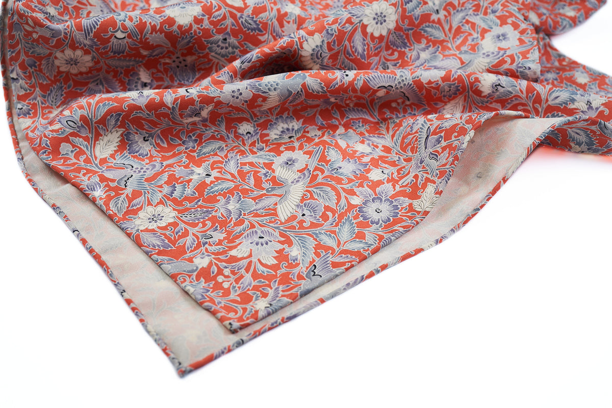 Scarf: Coral Birds