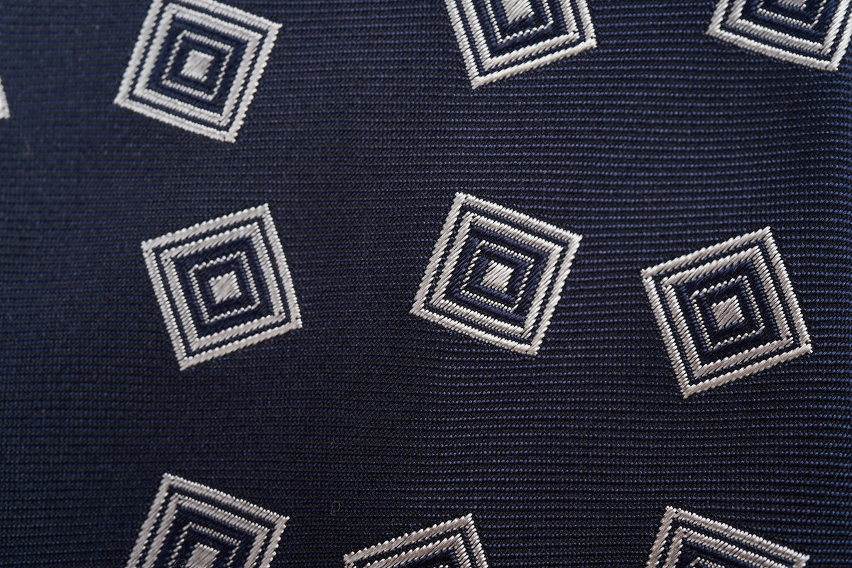 Navy White Squares