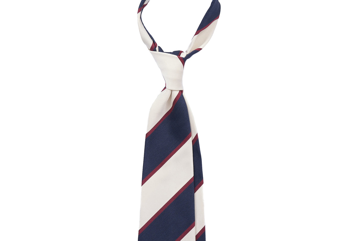 Navy-Ivory Mogador Block Stripes