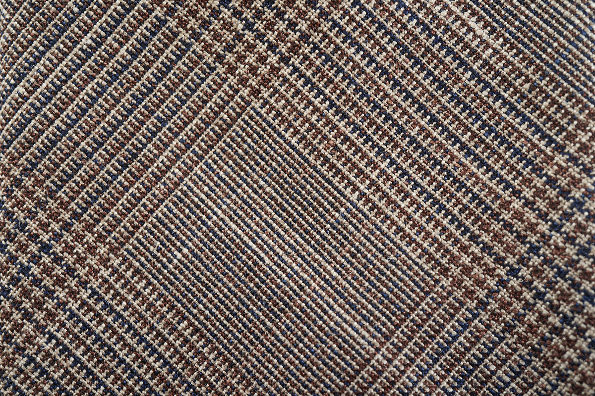 Loro Piana Brown-Navy Glencheck