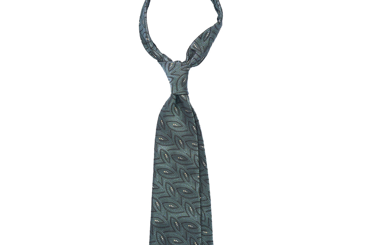 Teal Dotted Leaves