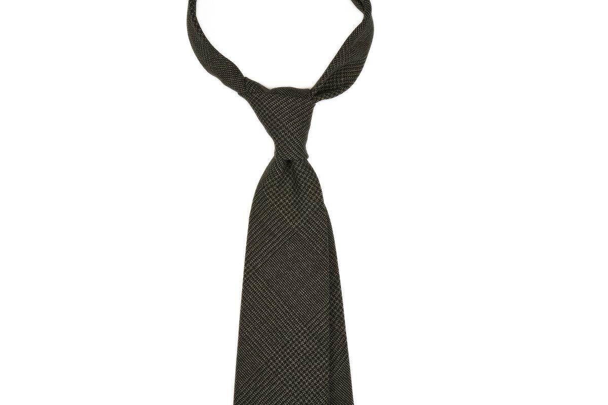 Olive Melange Glencheck