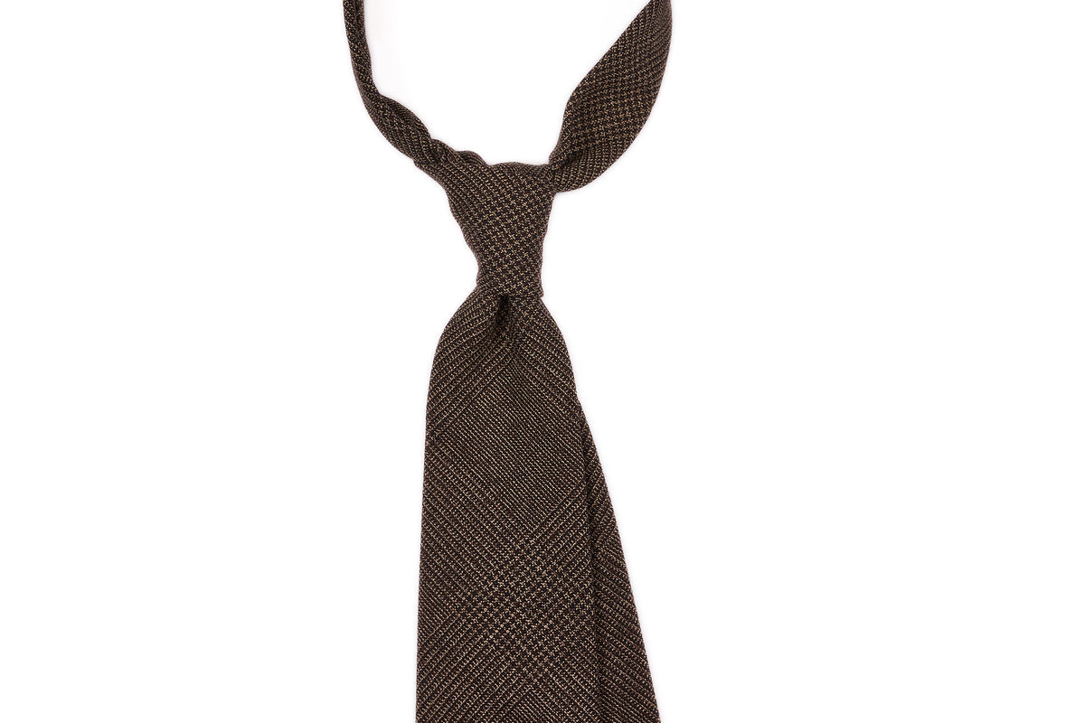 Brown Melange Glencheck