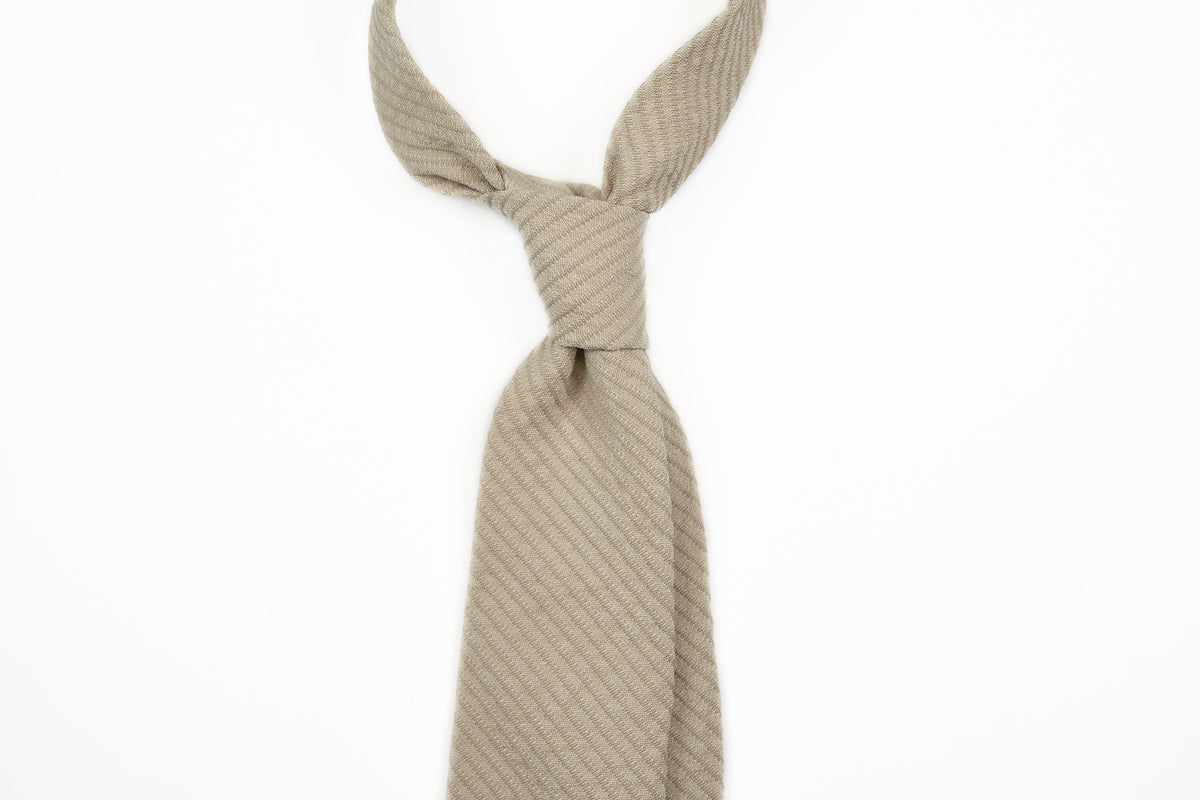 Cream Wool Seersucker