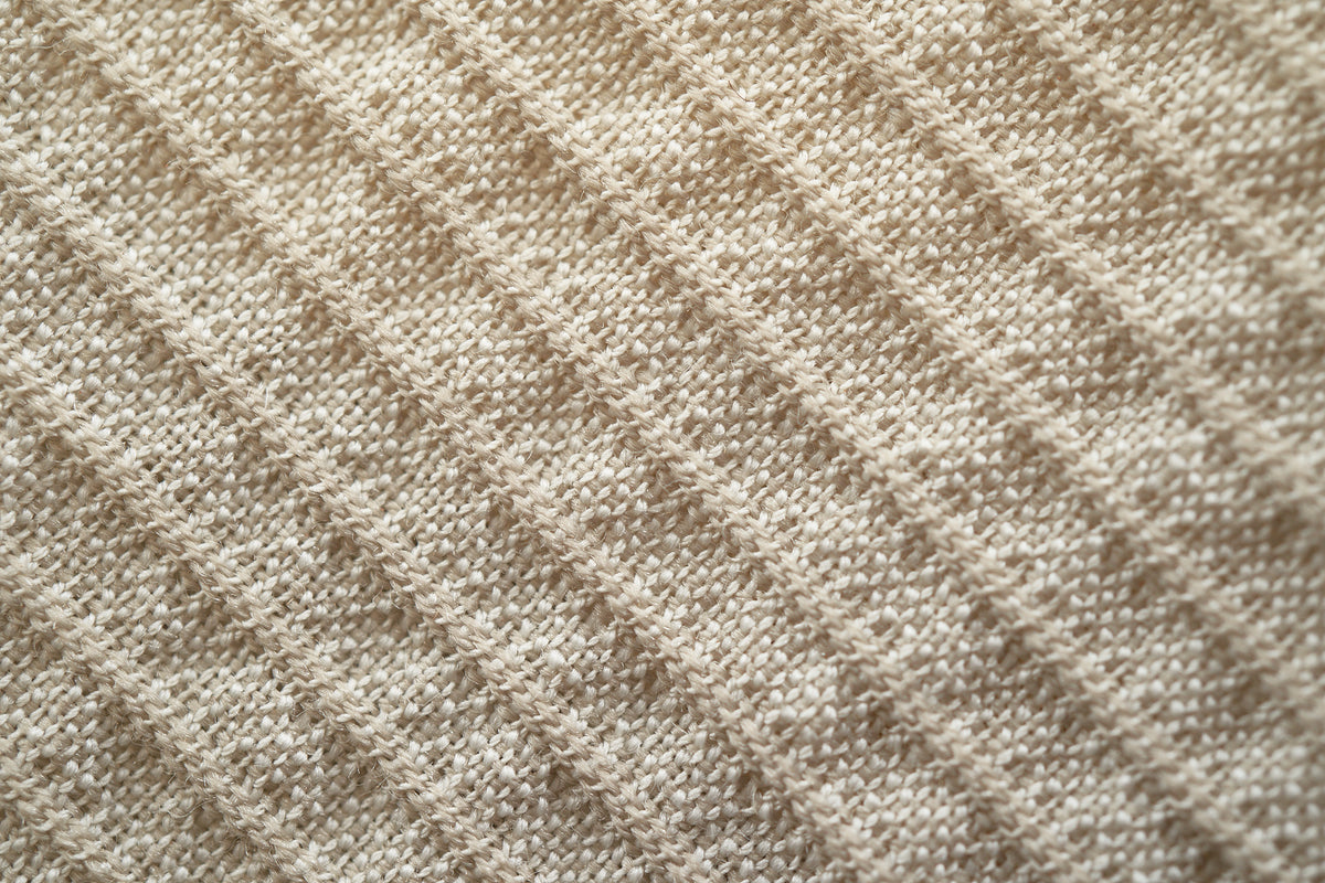 Cream Wool Seersucker