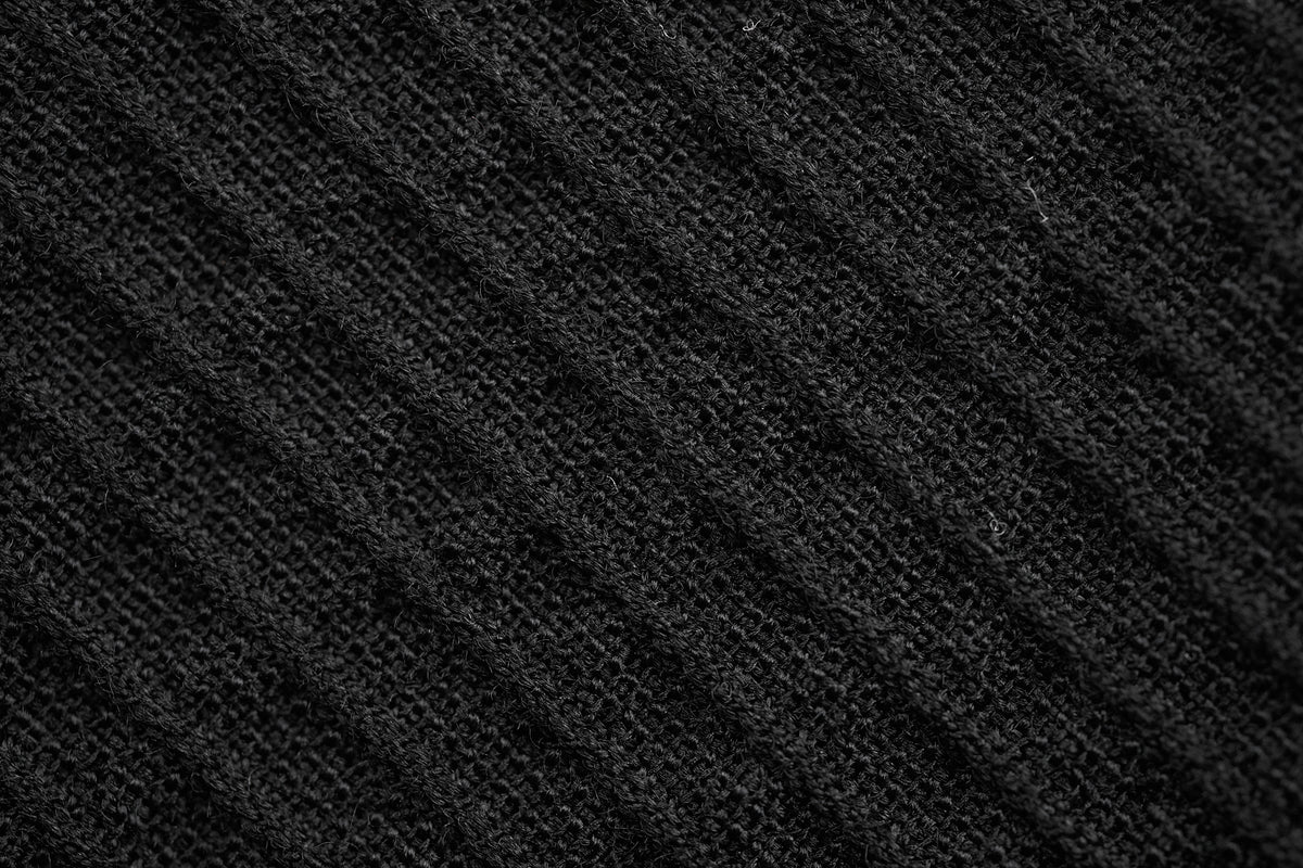 Black Wool Seersucker
