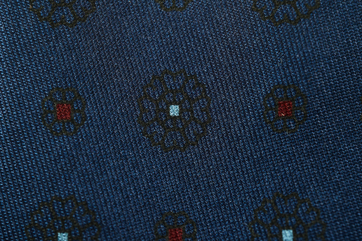 Blue Stencil Flowers