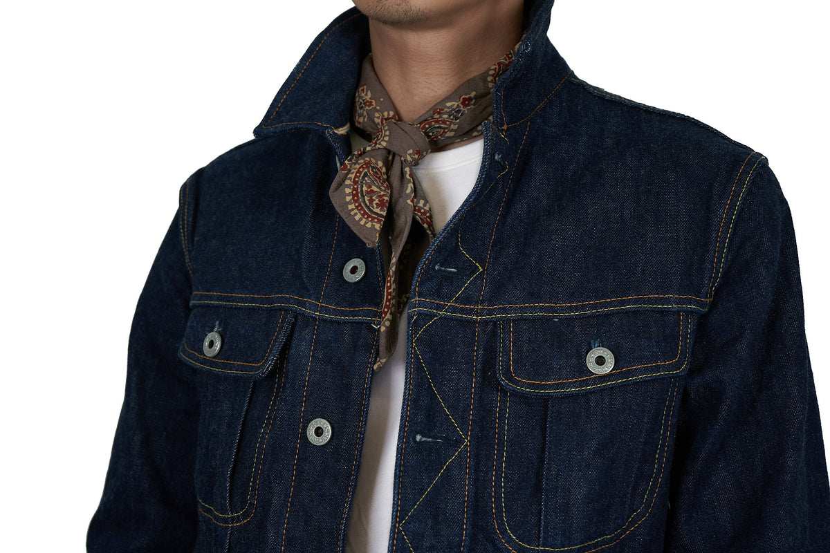 Taupe Paisley Block Print Neckerchief (OOS)