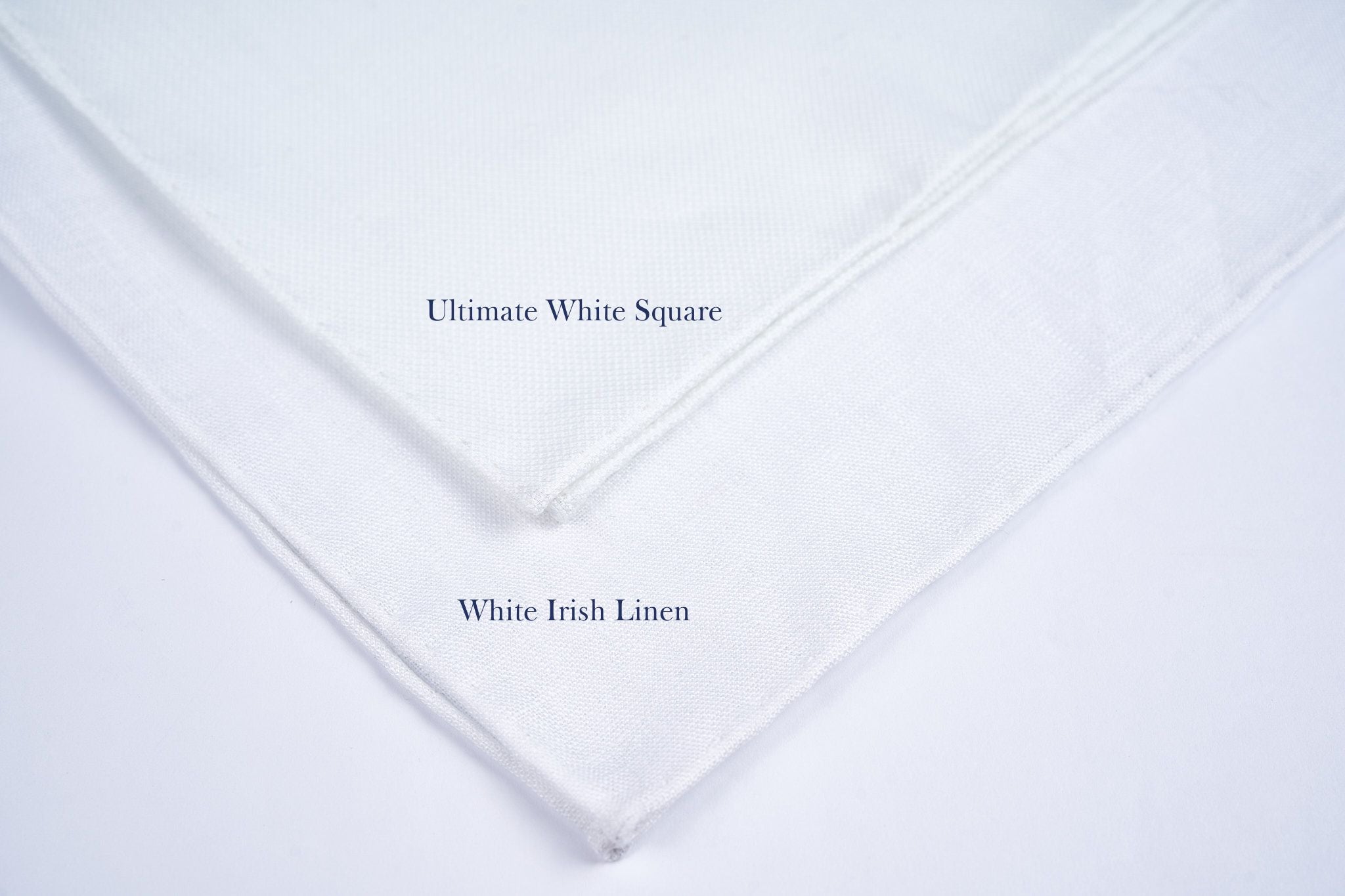 Square Clothin The Ultimate White Square Handrolled Linen Cotton Pocket Square – Vanda ...