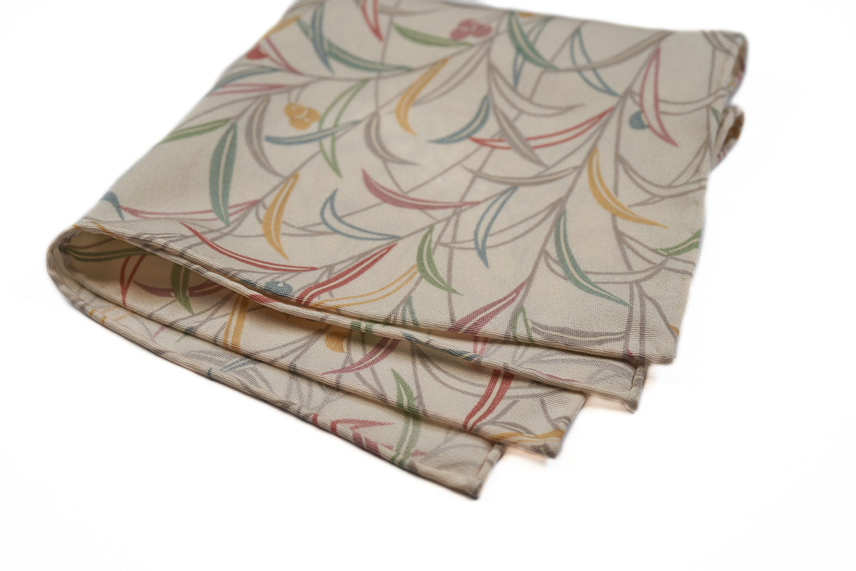 Ivory Muted Leaves