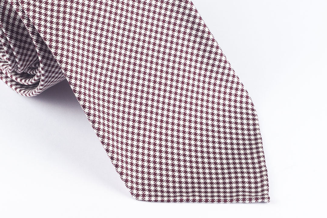 Burgundy Shepherd's Check
