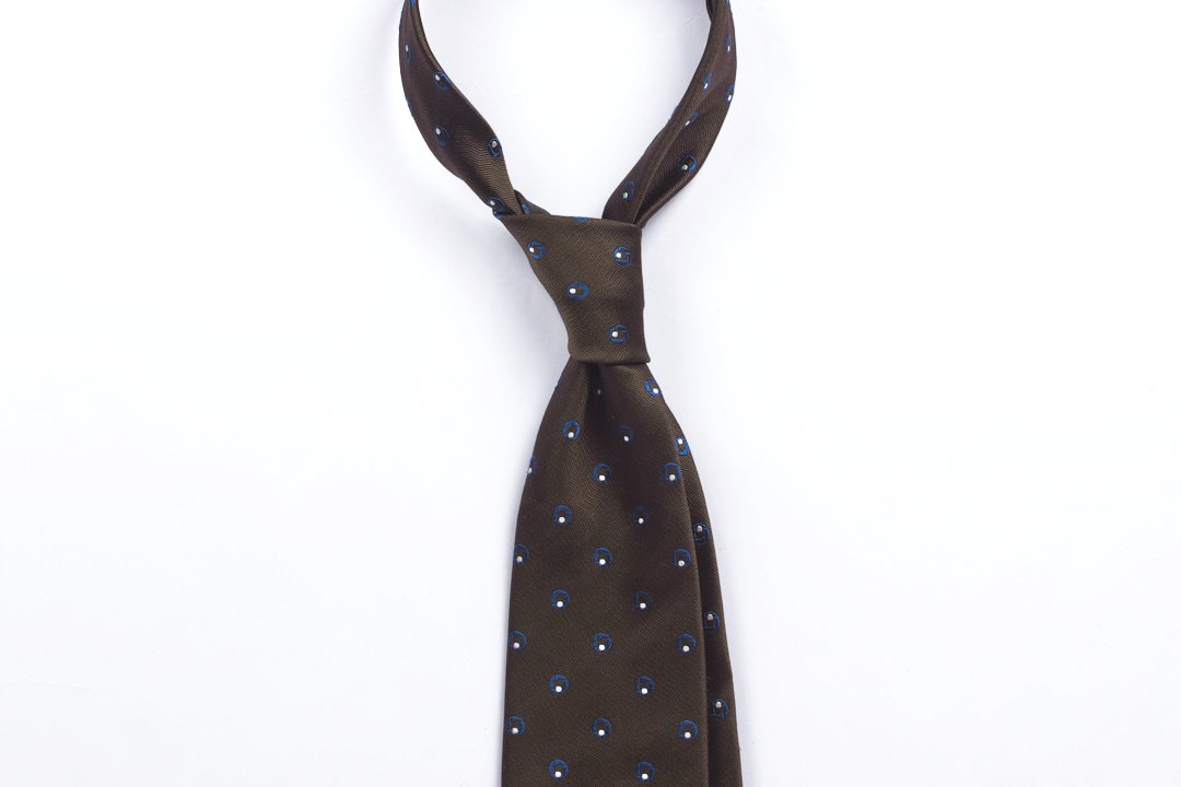 Brown with Blue Circles
