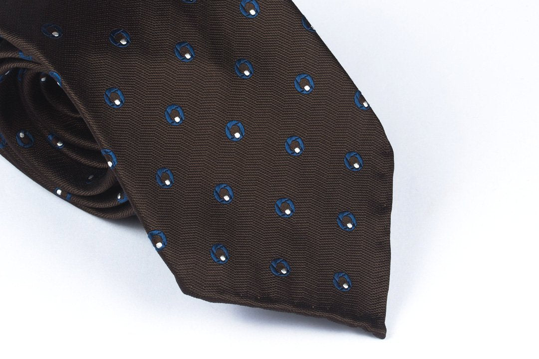 Brown with Blue Circles