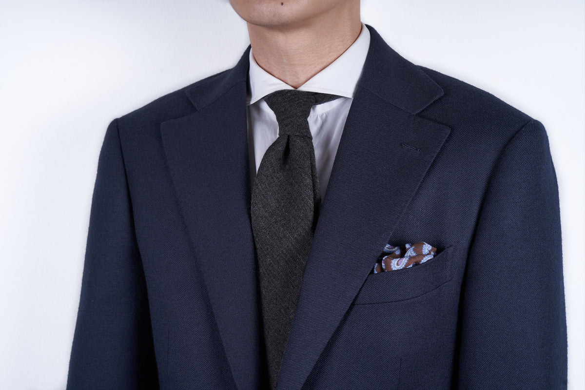 Grey Self Stripe in Wool