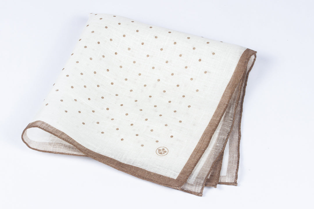Brown Spots Linen Silk (last piece)