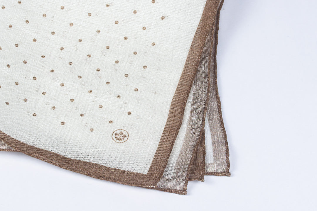 Brown Spots Linen Silk (last piece)