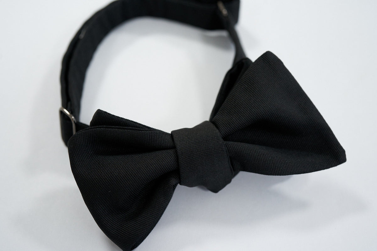Black Grosgrain Bow Tie
