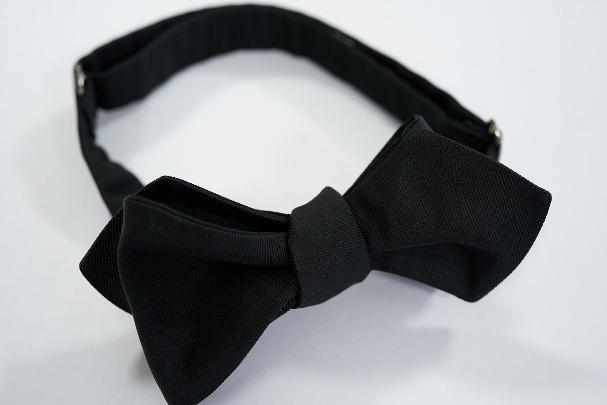 Black Grosgrain Bow Tie