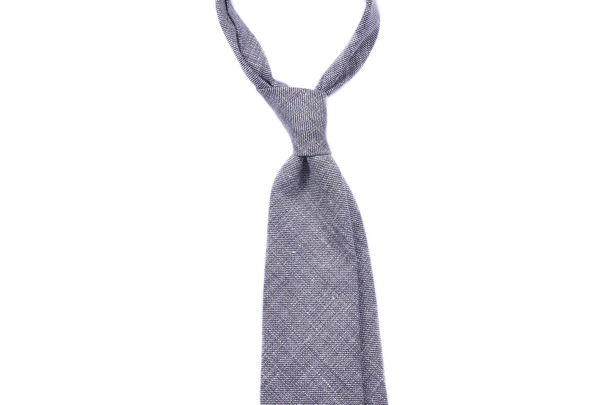 Purple White Wool Silk Linen