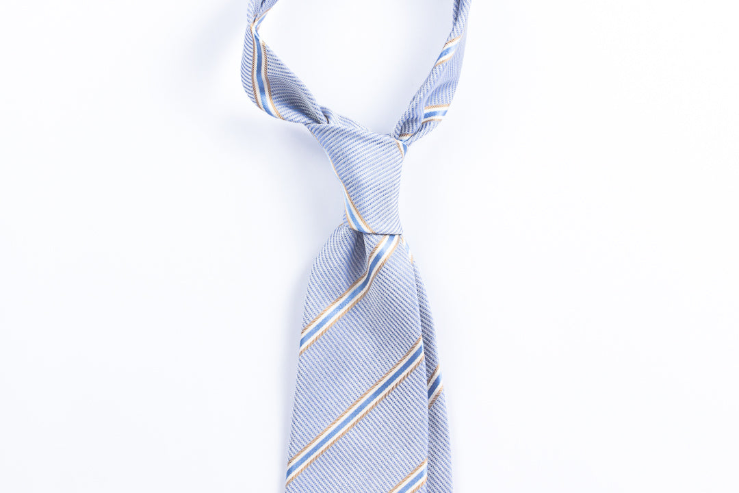 Light Blue Silk Linen Repp