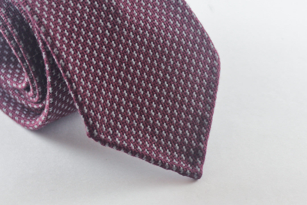 Burgundy Grey in Wool Silk