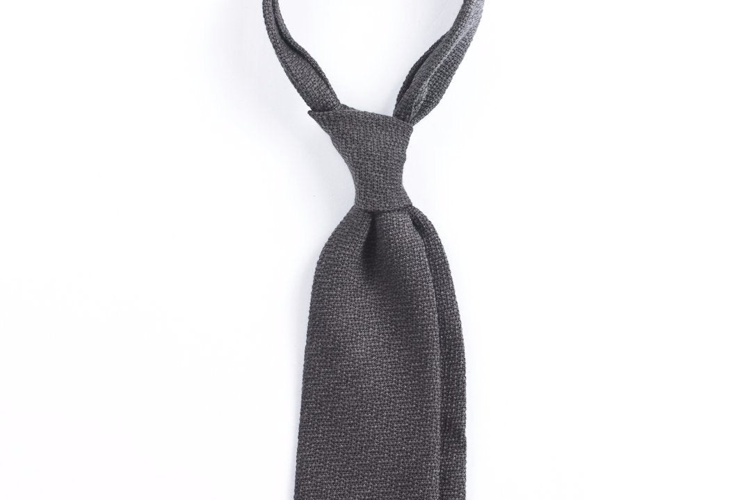 Grey Sawtooth in Wool Silk
