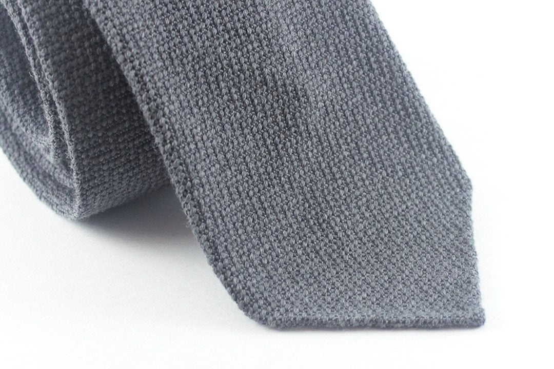 Grey Sawtooth in Wool Silk