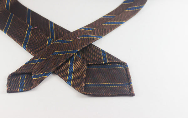 Mocha-Blue Striped Grenadine (Piccola weave)