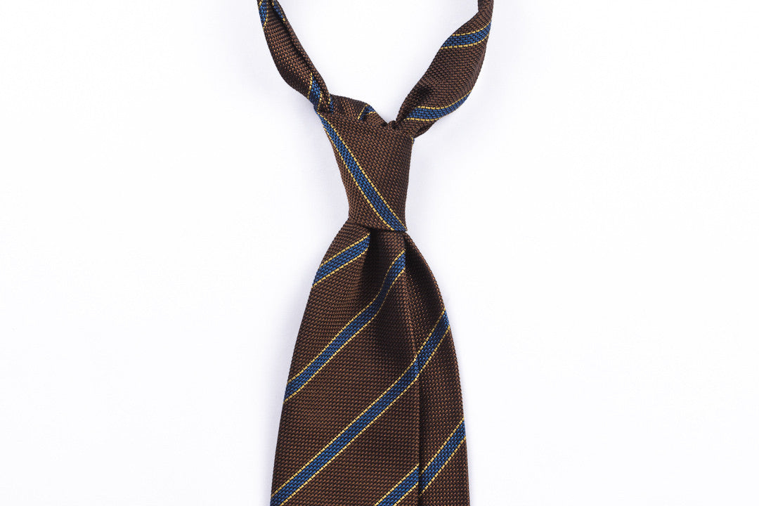 Mocha-Blue Striped Grenadine (Piccola weave)