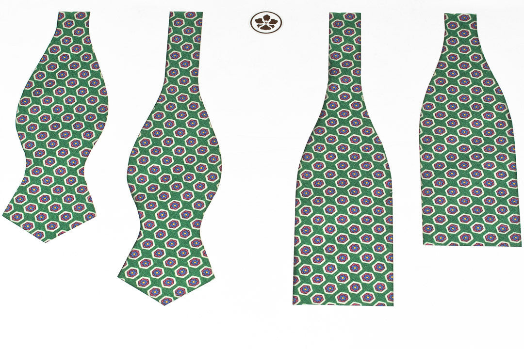 Green Hexagons Bow Tie