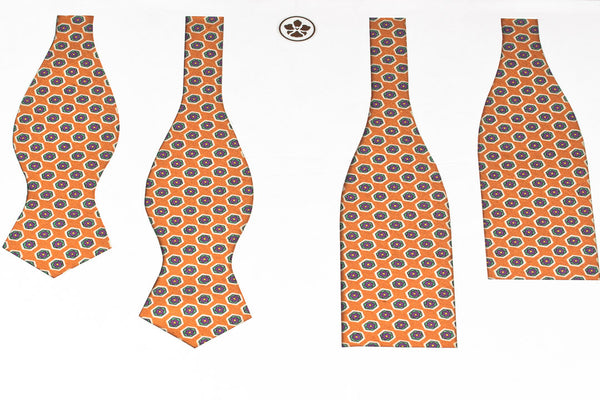 Orange Hexagons Bow Tie