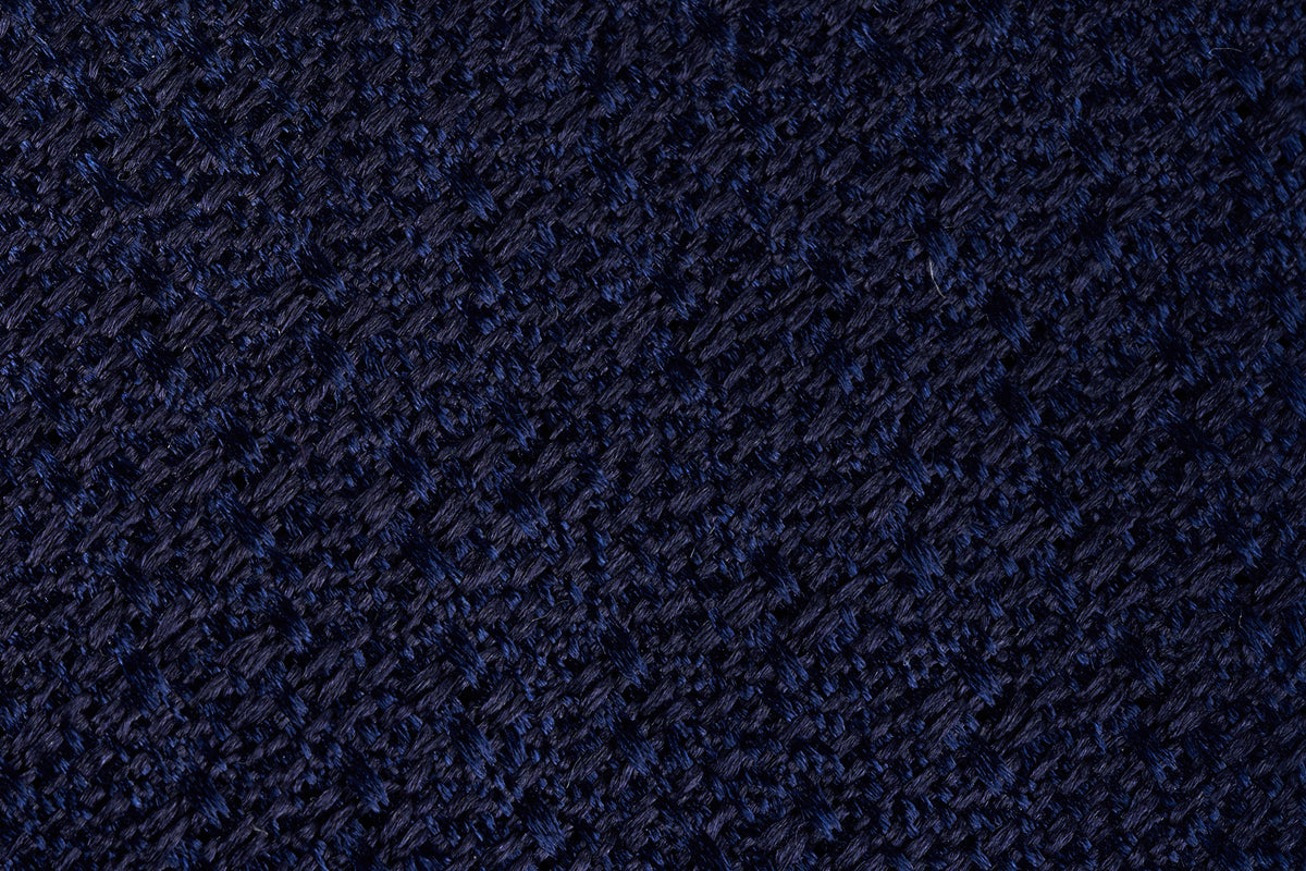 Solid Navy Fancy Weave