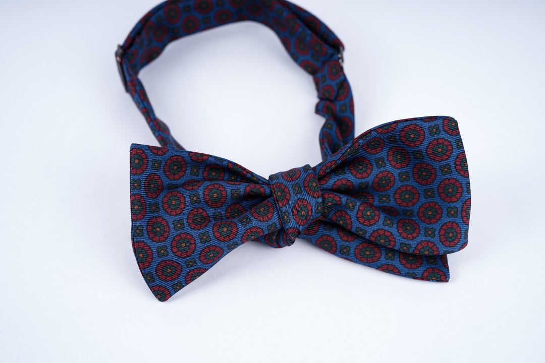 Periwinkle-Orange Flowers Bow Tie (last piece)