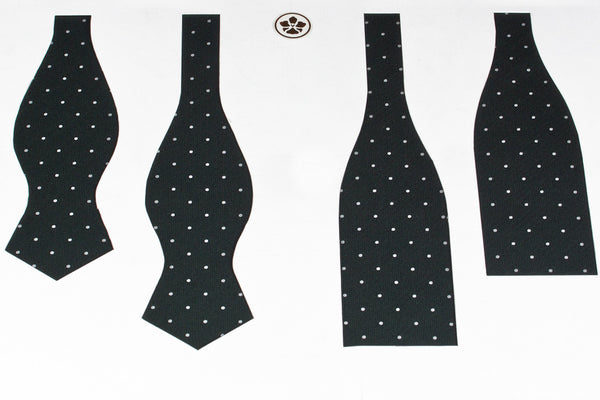 Green-White Dots Bow Tie