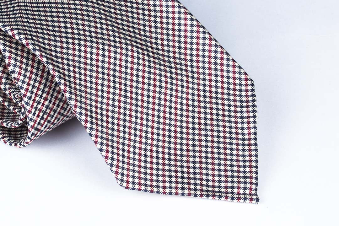 Burgundy-Navy Shepherd's Check
