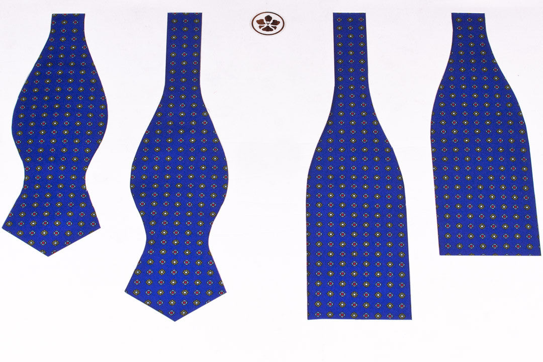 Royal Blue Flowers Bow Tie