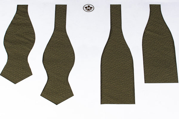 Olive Seersucker in Cotton Bow Tie