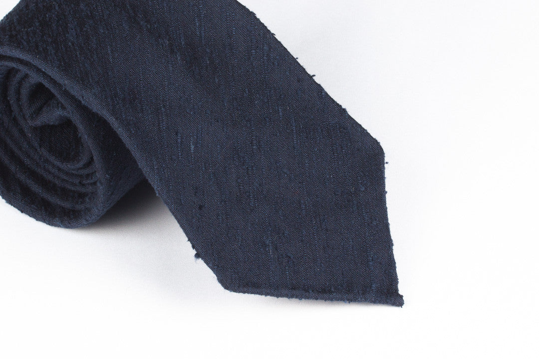 Solid Navy Shantung