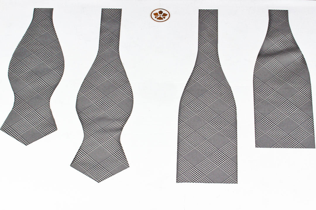 Navy-Cream Prince of Wales Bow Tie