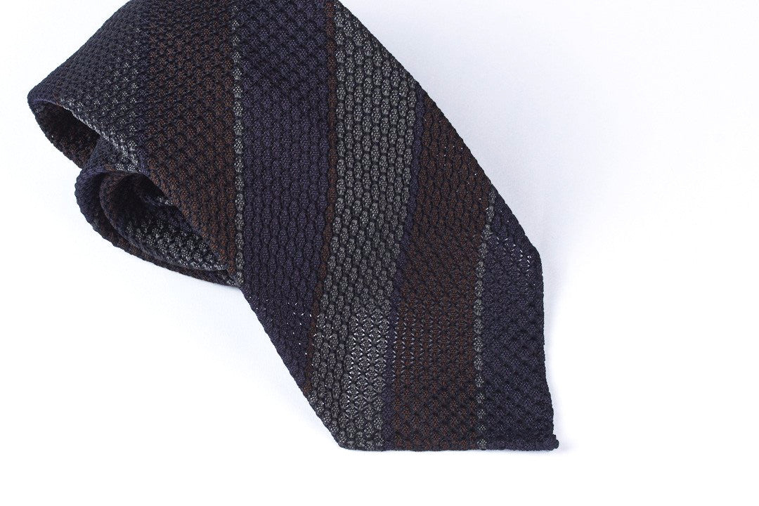 Grey-Brown-Navy Grenadine (Grossa)