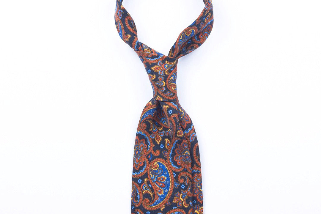Dark Blue Large Paisley