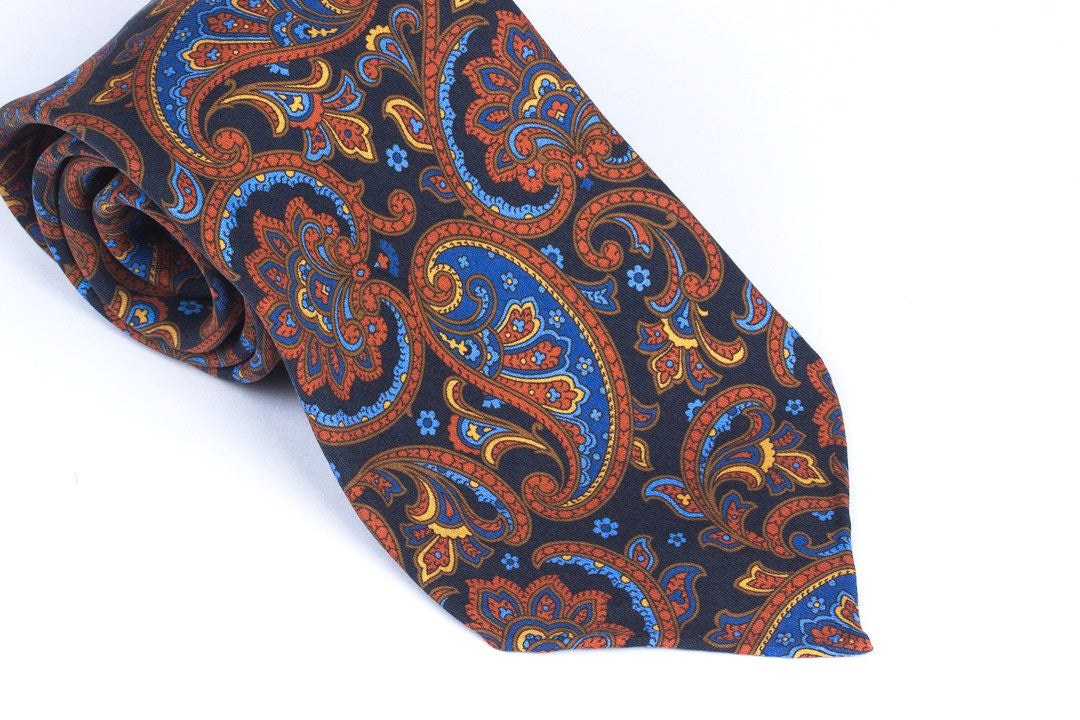 Dark Blue Large Paisley