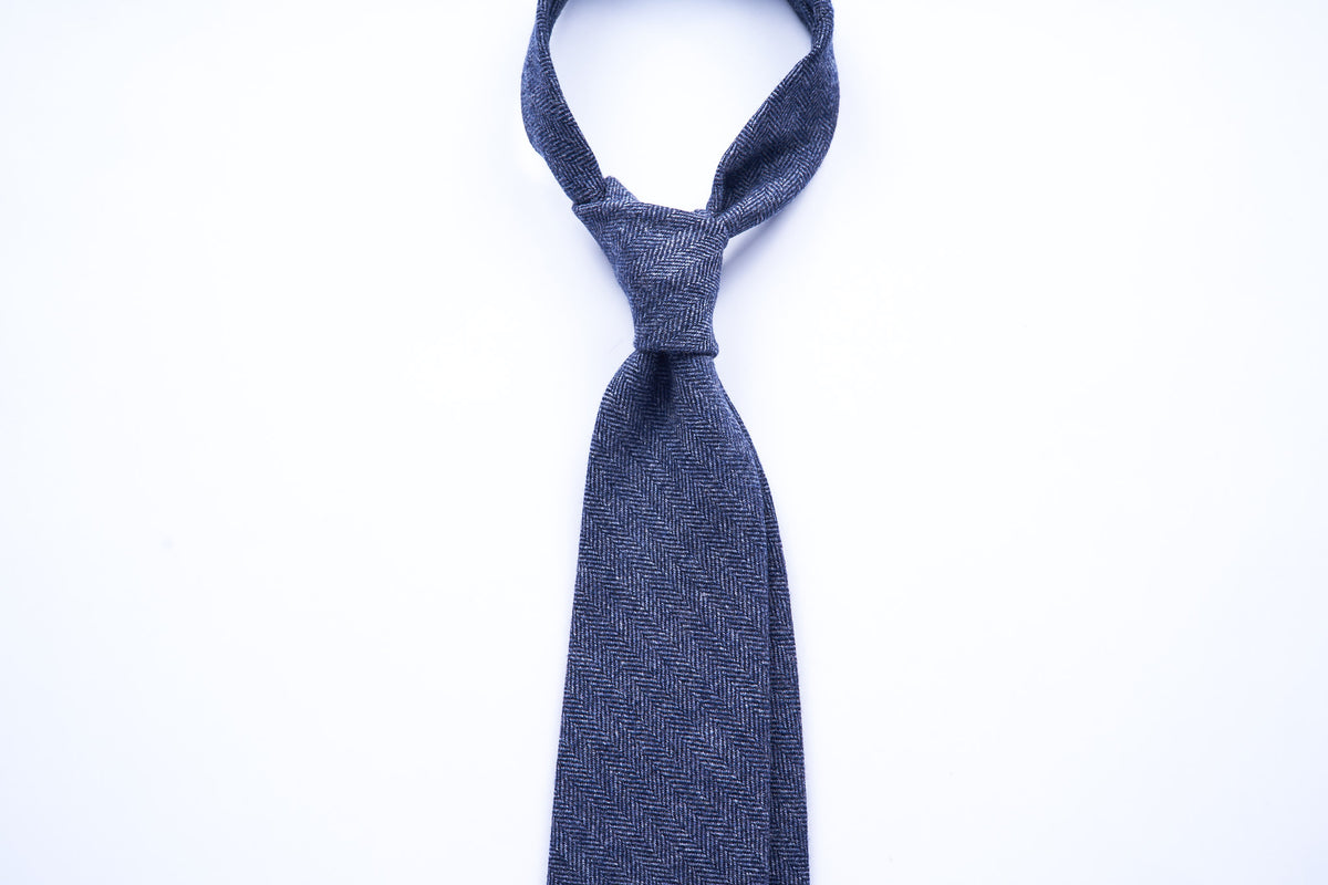 Blue Herringbone Wool Cashmere (OOS)