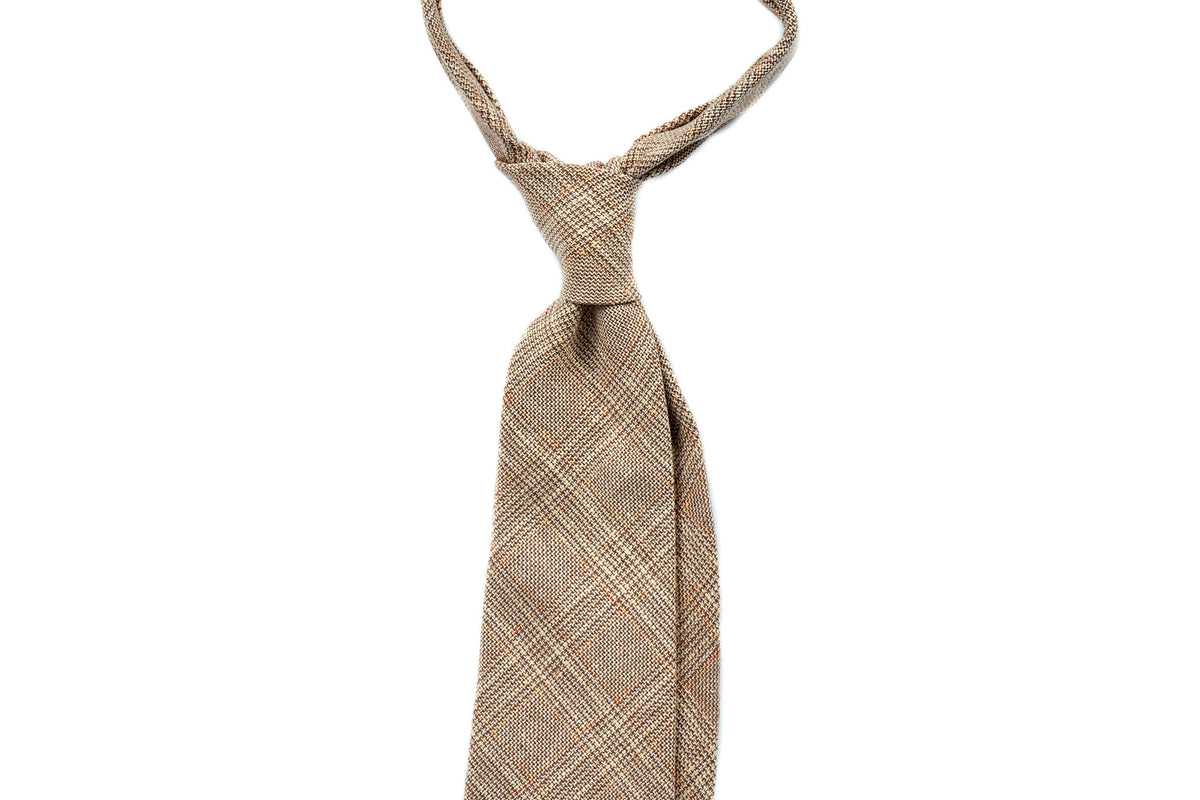 Acorn Brown Glenplaid Linen