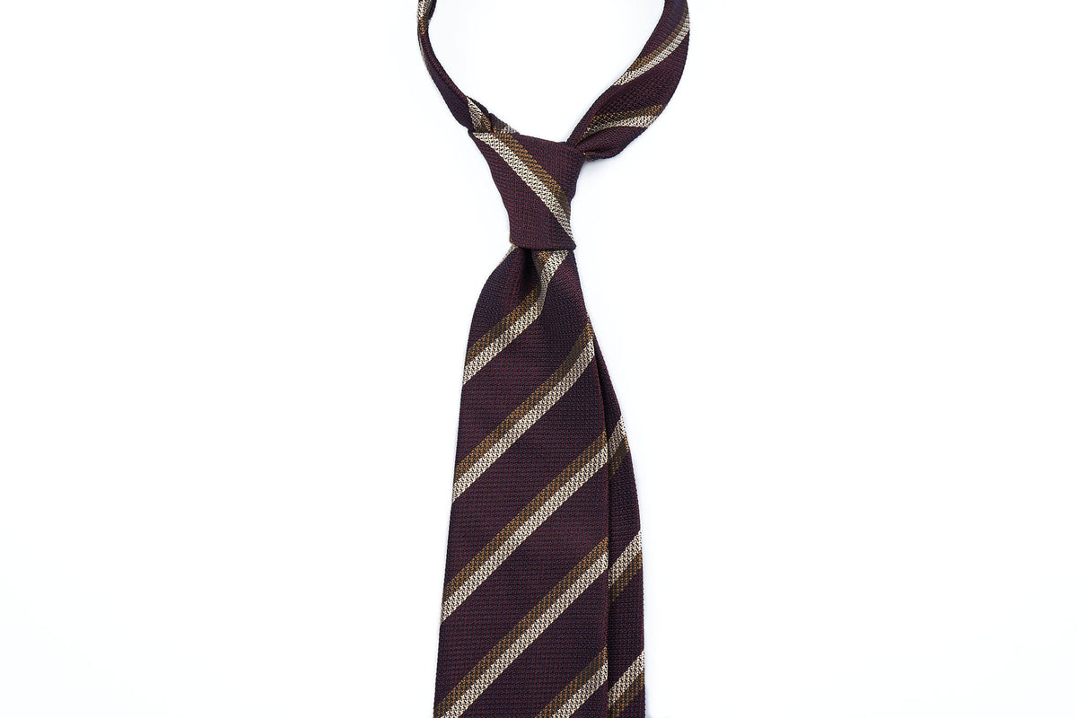 Burgundy-Mustard-Cream Stripes (last piece)